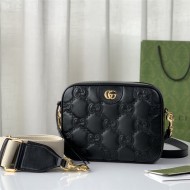 GG Matelassé leather small bag 702234 Black High