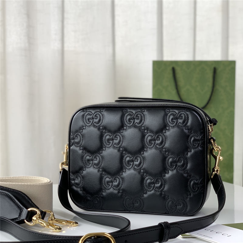 GG Matelassé leather small bag 702234 Black High