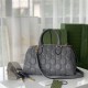 GG Matelassé leather medium bag 702242 Grey High