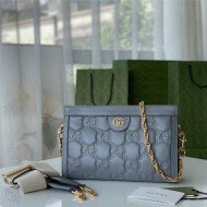 GG Matelassé leather small bag 702200 Grey High