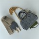 GG Matelassé leather mini bag 702251 Grey High