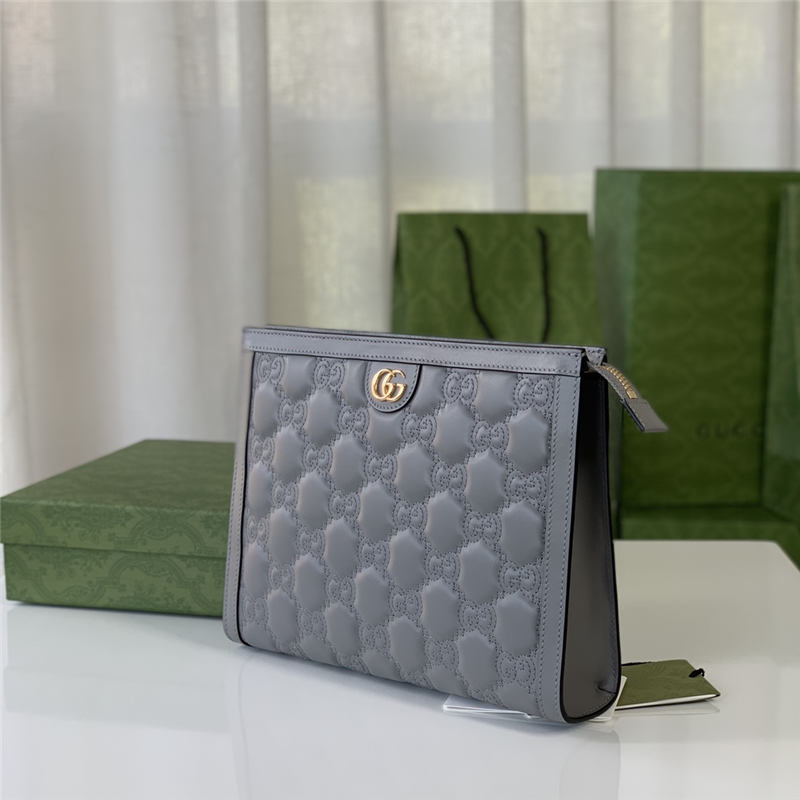 GG Matelassé pouch 723780 Grey High