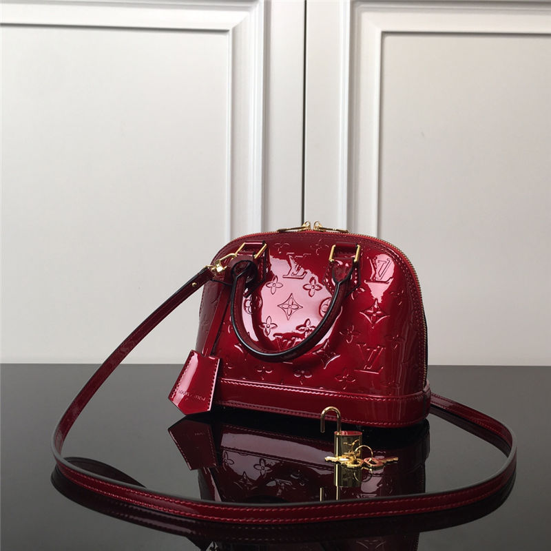 Louis Vuitton Alma BB Bag M91606 Red-Dk High