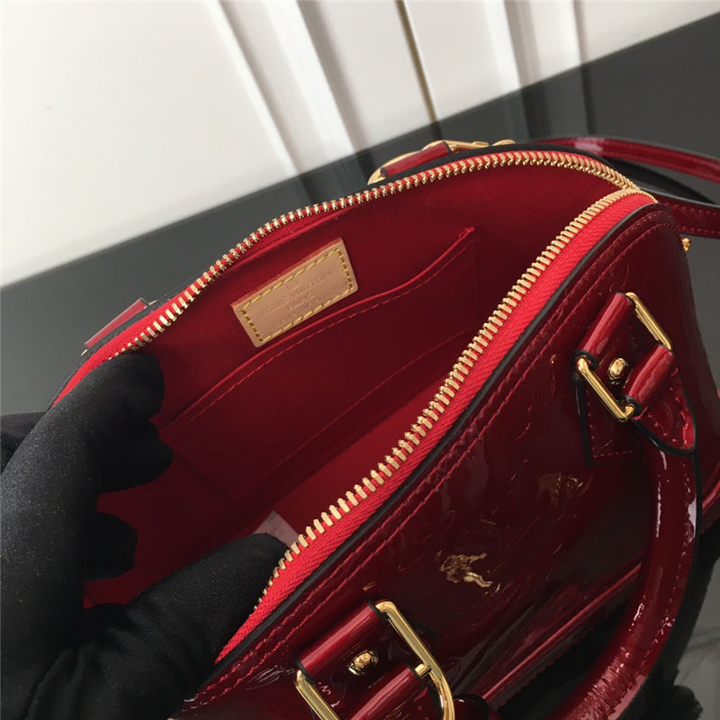 Louis Vuitton Alma BB Bag M91606 Red-Dk High