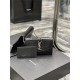 UPTOWN CHAIN WALLET IN CROCODILE-EMBOSSED SHINY LEATHER Black High