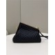 Fendi First Small Braided Leather Bag Black High