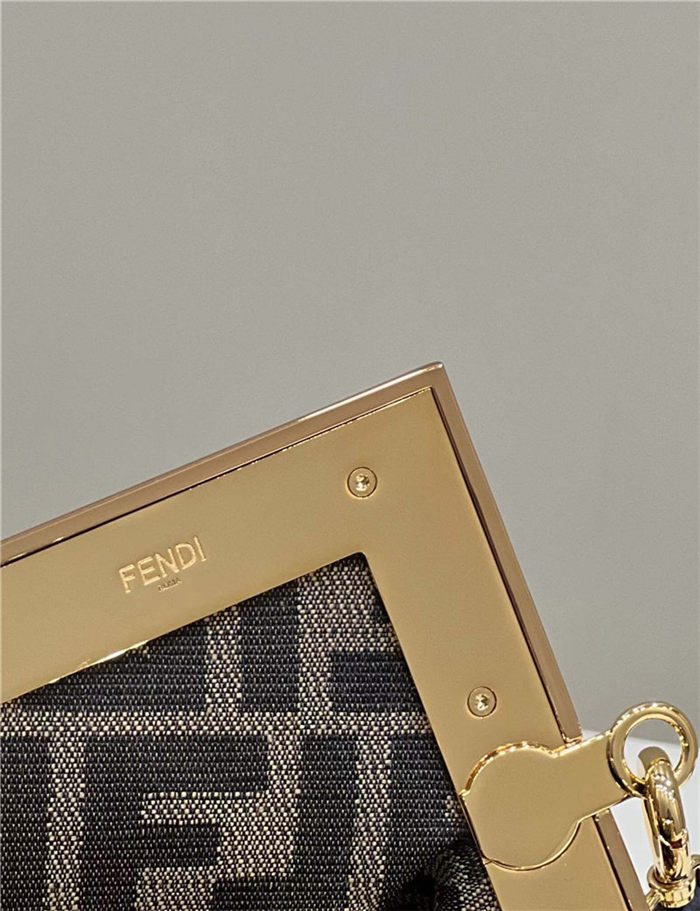 Fendi First Small Braided Leather Bag Black High