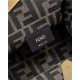 Fendi First Small Braided Leather Bag Black High