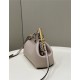 Fendi First Small Leather Bag with exotic details Milk-Tea High