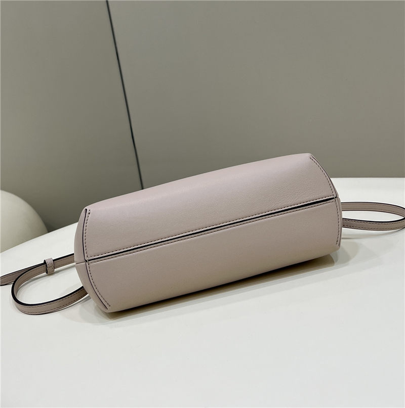 Fendi First Small Leather Bag with exotic details Milk-Tea High