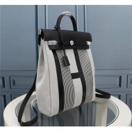 Hermes Herbag Backpack Canvas and Leather High