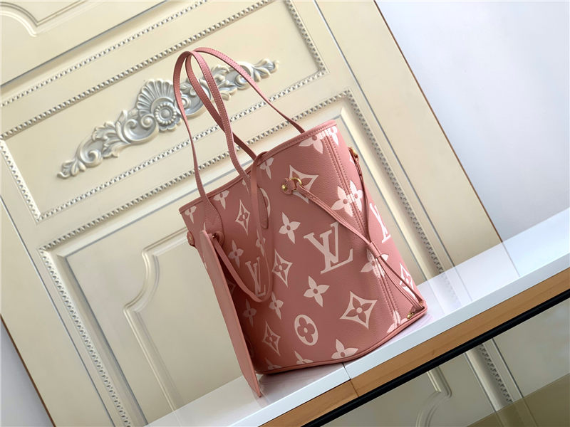 Louis Vuitton NEVERFULL MM Monogram Empreinte Pink M46329 High