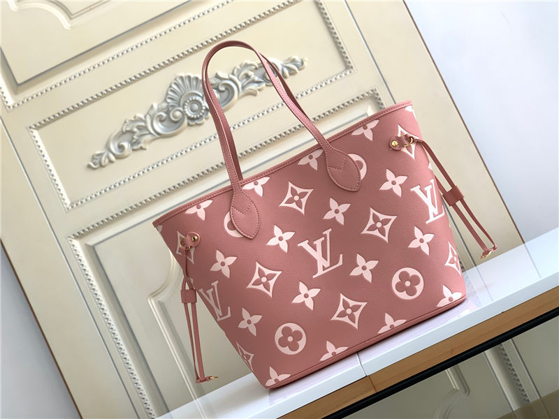 Louis Vuitton NEVERFULL MM Monogram Empreinte Pink M46329 High