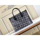 Louis Vuitton ONTHEGO MM Denim textile jacquard M46448 High