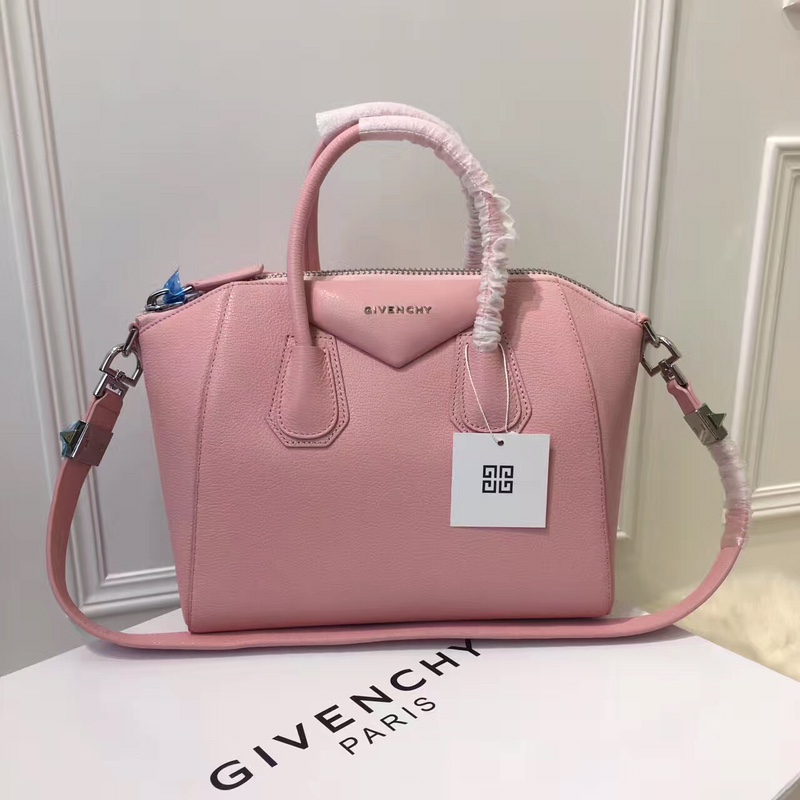 Givenchy MEDIUM ANTIGONA BAGE IN GRAINED LEATHER Pink High