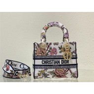 MEDIUM LADY D-LITE BAG Dior Jardin Botanique Embroidery High