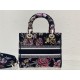 MEDIUM LADY D-LITE BAG Dior Jardin Botanique Embroidery High