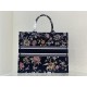 LARGE Dior BOOK TOTE Dior Jardin Botanique Embroidery Black High