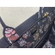 LARGE Dior BOOK TOTE Dior Jardin Botanique Embroidery Black High