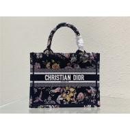 SMALL Dior BOOK TOTE Dior Jardin Botanique Embroidery Black High