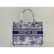 MEDIUM Dior BOOK TOTE Dior Jardin Botanique Embroidery Blue High