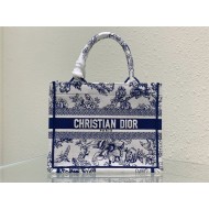 SMALL Dior BOOK TOTE Dior Jardin Botanique Embroidery Blue High