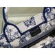 SMALL Dior BOOK TOTE Dior Jardin Botanique Embroidery Blue High