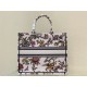 LARGE Dior BOOK TOTE Dior Jardin Botanique Embroidery White High