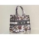 MEDIUM Dior BOOK TOTE Dior Jardin Botanique Embroidery White High