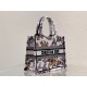 SMALL Dior BOOK TOTE Dior Jardin Botanique Embroidery White High