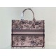 LARGE Dior BOOK TOTE Dior Jardin Botanique Embroidery Powder Pink High