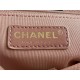 Chanel FLAP BAG WITH TOP HANDLE Grained Calfskin & Gold-Tone Metal AS3653 Pink A