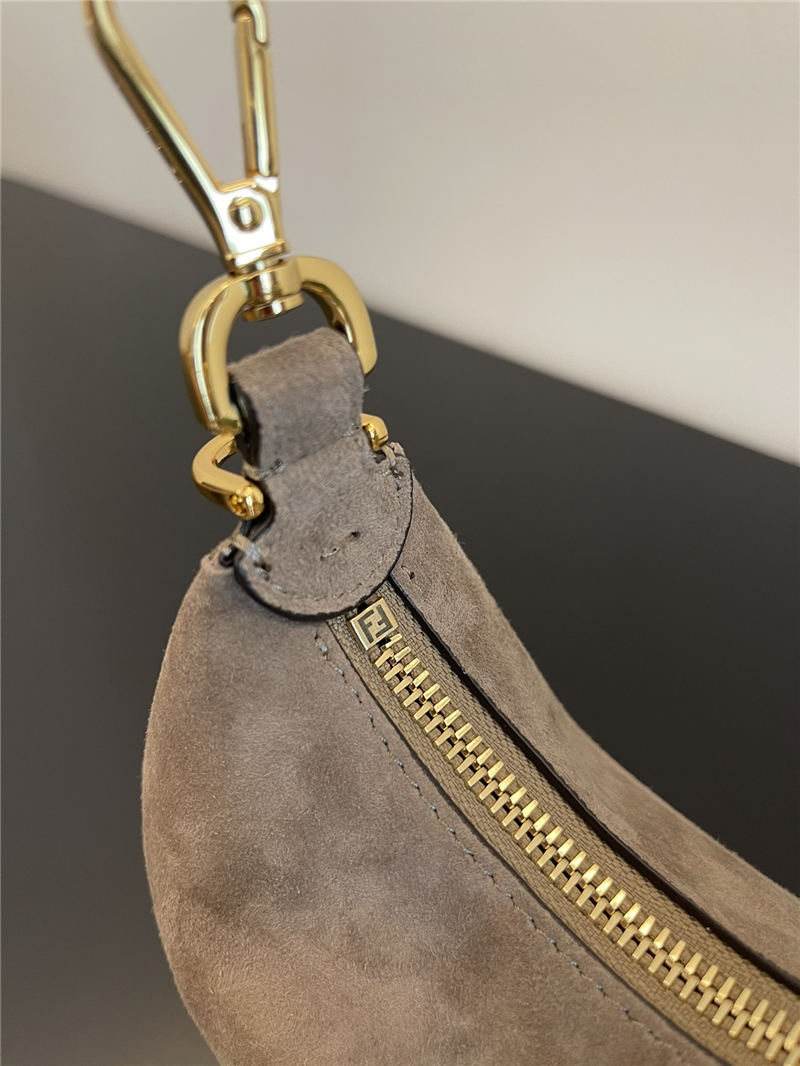 Fendigraphy Small Suede Bag High