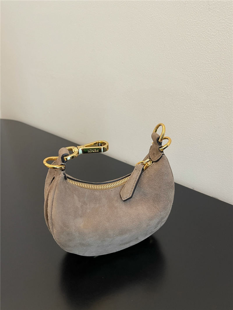 Fendigraphy Small Suede Bag High