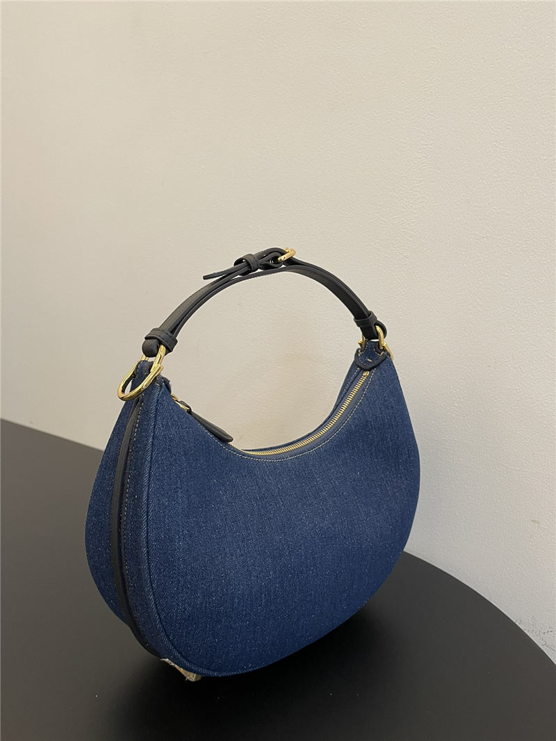 Fendigraphy Small Denim Bag High