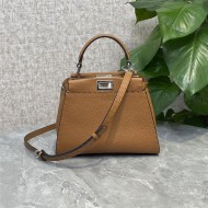 PEEKABOO ICONIC MINI Selleria bag Cuoio Romano leather High