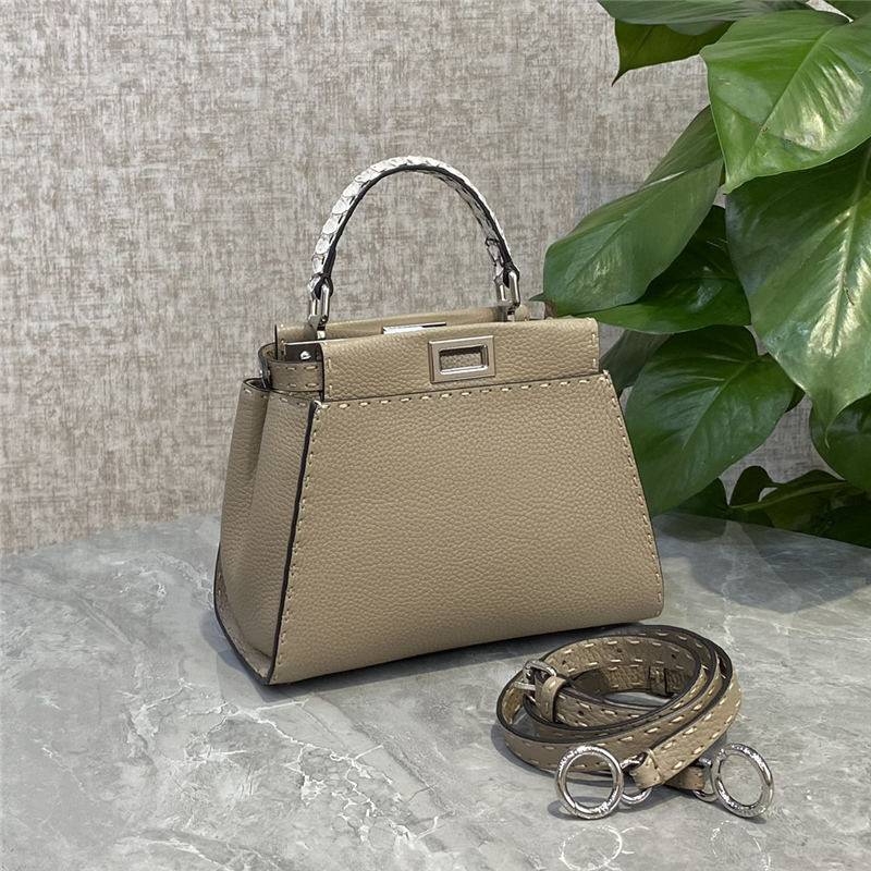 PEEKABOO ICONIC MINI Selleria bag Cuoio Romano leather High