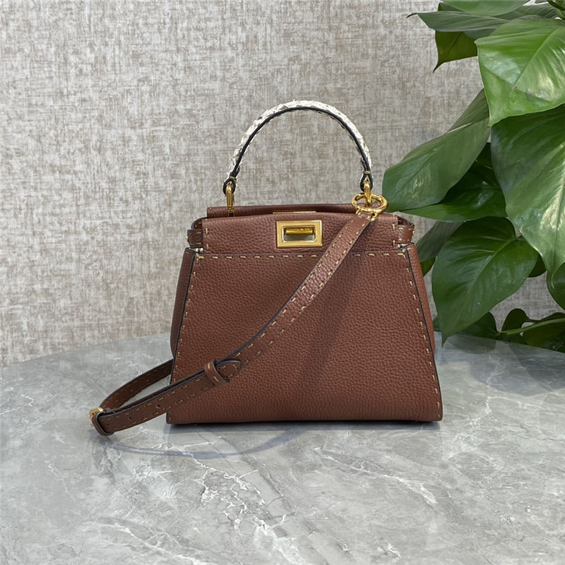 PEEKABOO ICONIC MINI Selleria bag Cuoio Romano leather High