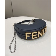 Fendigraphy Small Leather Bag Grey High