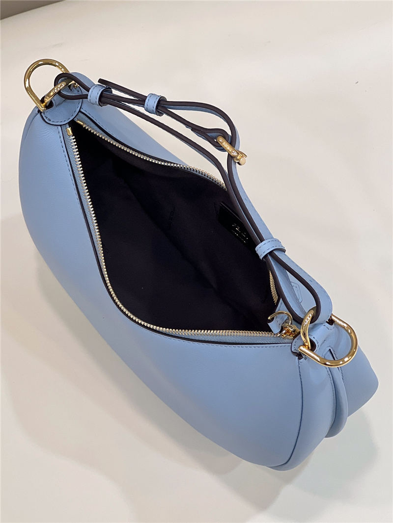 Fendigraphy Small Leather Bag Blue High