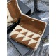 JAMIE MEDIUM CHAIN BAG "CARRÉ RIVE GAUCHE" IN SUEDE AND SHEARLING PATCHWORK High