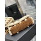 JAMIE MEDIUM CHAIN BAG "CARRÉ RIVE GAUCHE" IN SUEDE AND SHEARLING PATCHWORK High