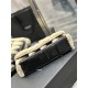 JAMIE MEDIUM CHAIN BAG "CARRÉ RIVE GAUCHE" IN SUEDE AND SHEARLING PATCHWORK High