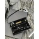 MANHATTAN SMALL SHOULDER BAG IN SILK SATIN AND LEATHER High