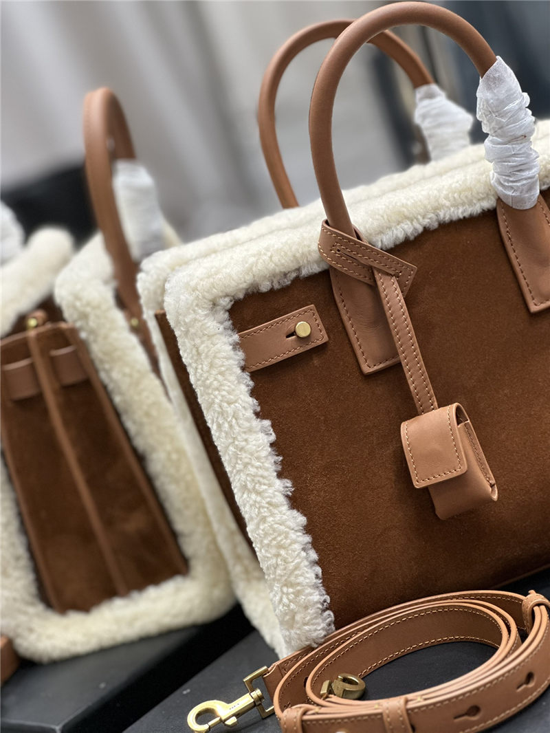 SAC DE JOUR SUPPLE BABY IN SUEDE AND SHEARLING High