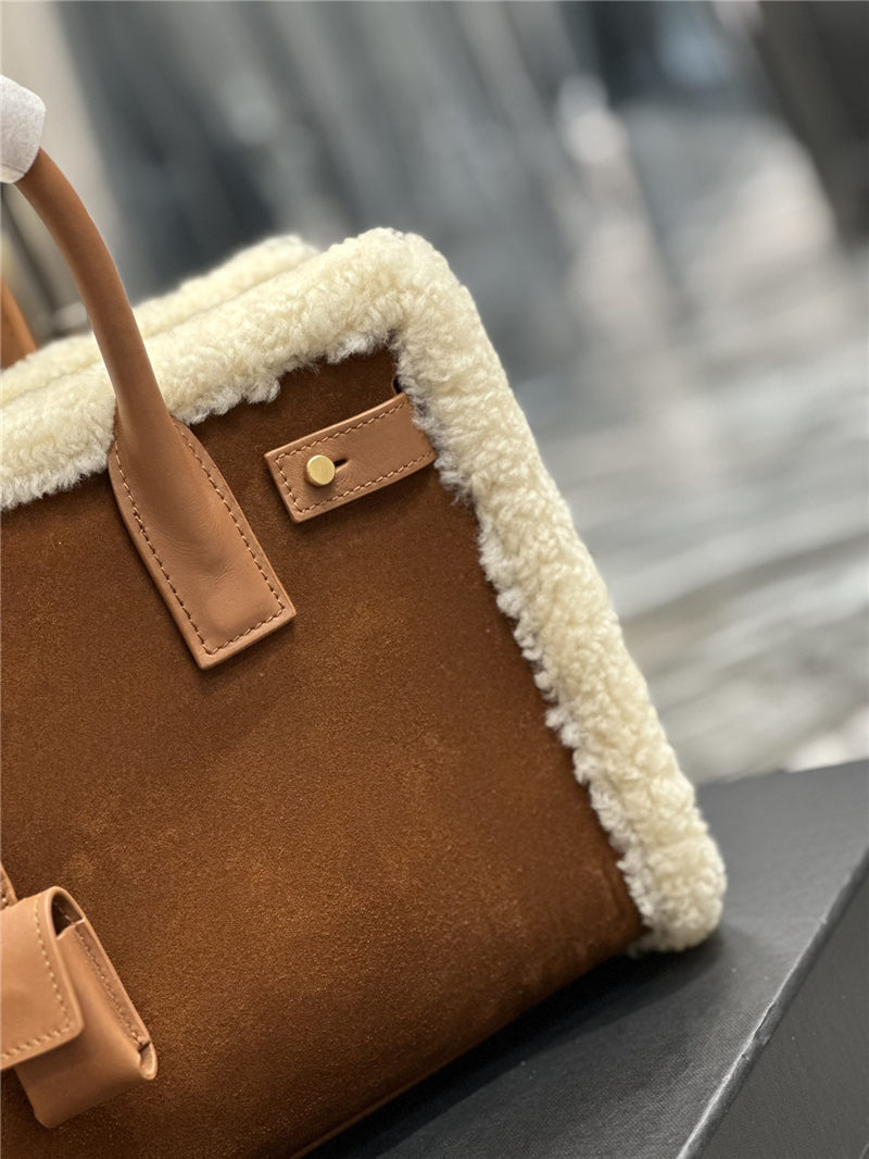 SAC DE JOUR SUPPLE BABY IN SUEDE AND SHEARLING High