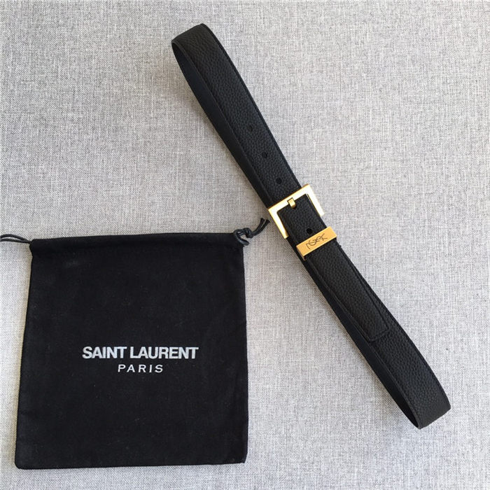 YSL BELT IN GRAINED LEATHER 30MM 2-1031 Gold High