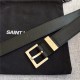 YSL BELT IN GRAINED LEATHER 30MM 2-1031 Silver High