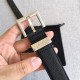 YSL BELT IN GRAINED LEATHER 30MM 2-1031 Silver High