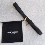 YSL BELT IN GRAINED LEATHER 30MM 1-1229 Gold High